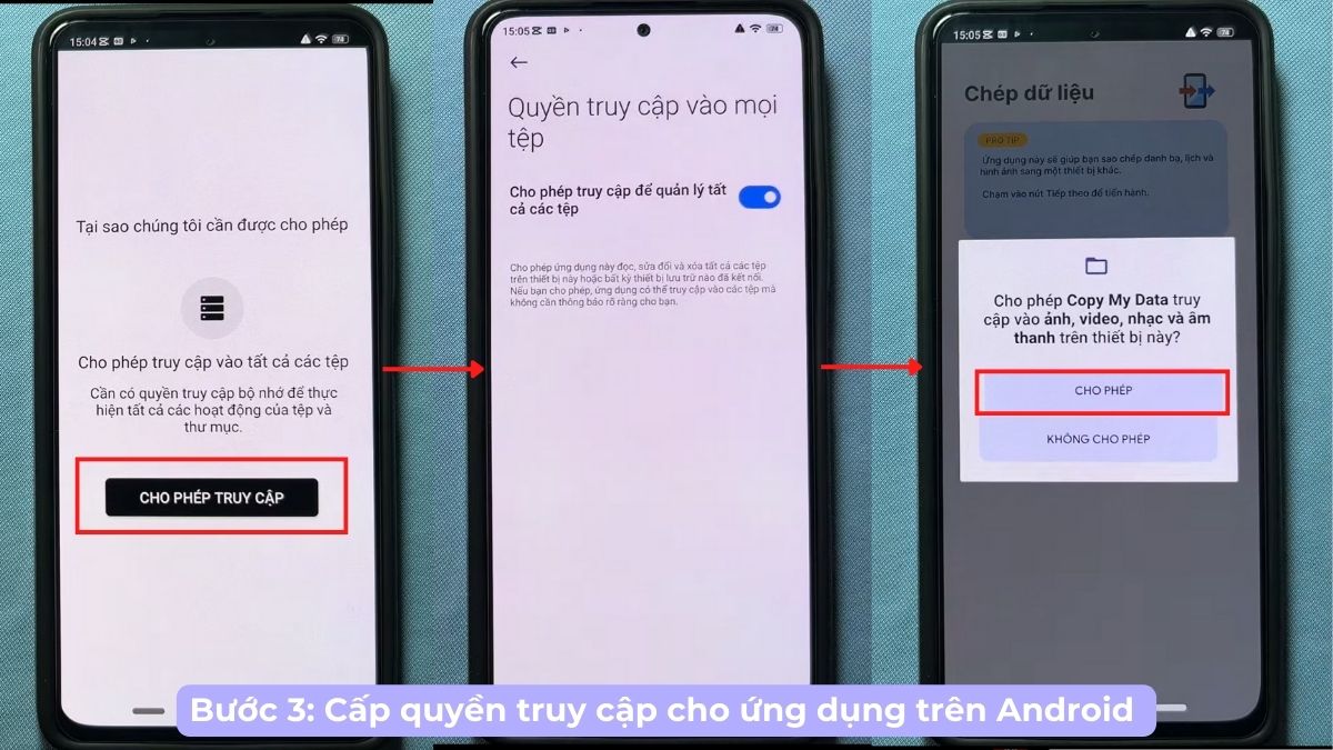 Chuyển dữ liệu từ iPhone sang Android bằng app Copy My Data - Bước 3