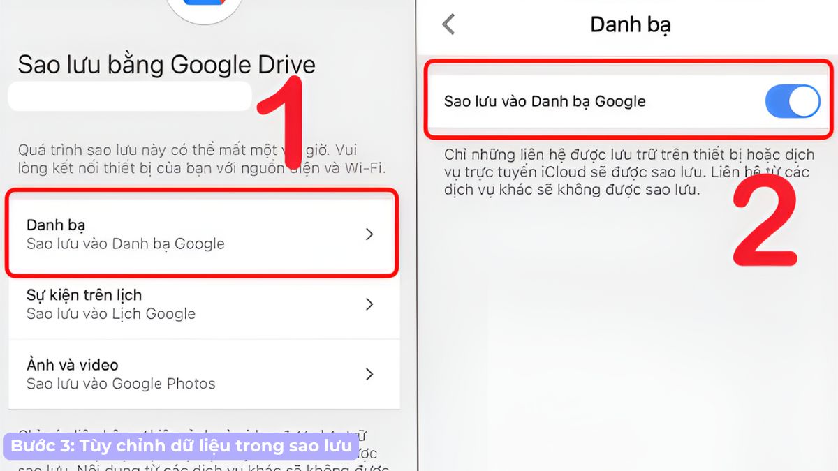 Cách chuyển dữ liệu iPhone sang Android bằng Google Drive - Bước 3
