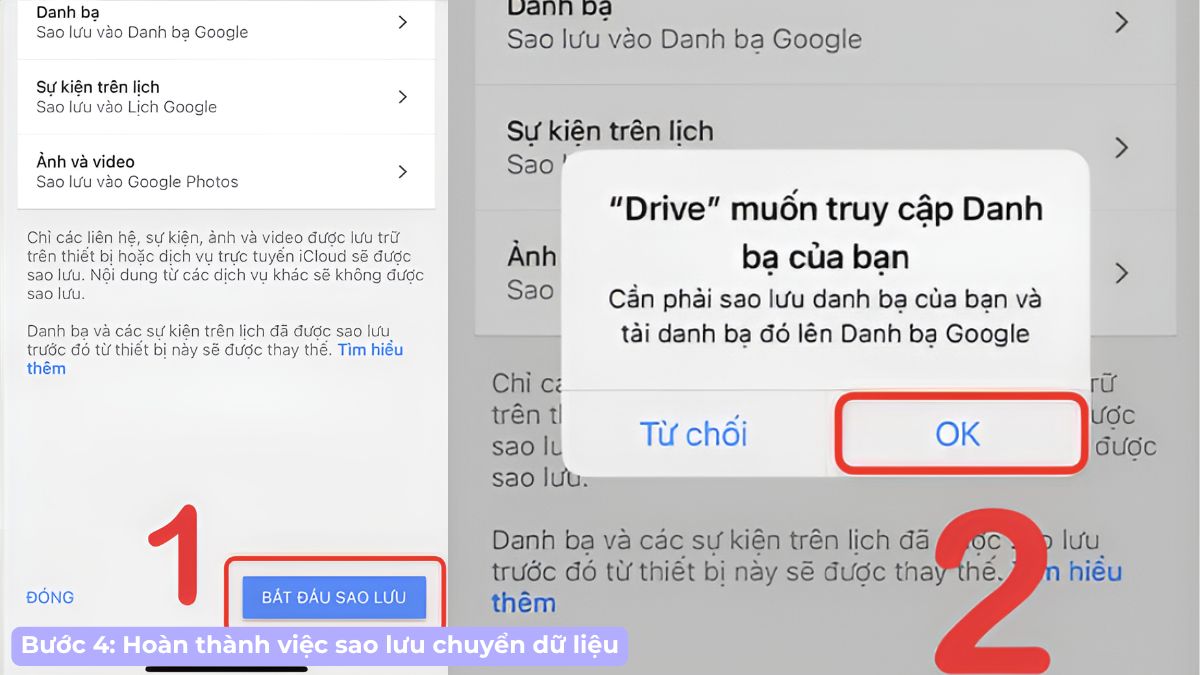 Cách chuyển dữ liệu iPhone sang Android bằng Google Drive - Bước 4