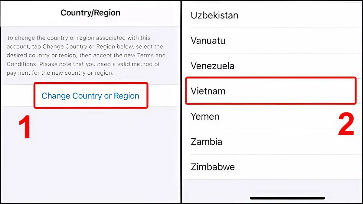 Cách chuyển vùng iPhone về Việt Nam trên App Store - Bước 4