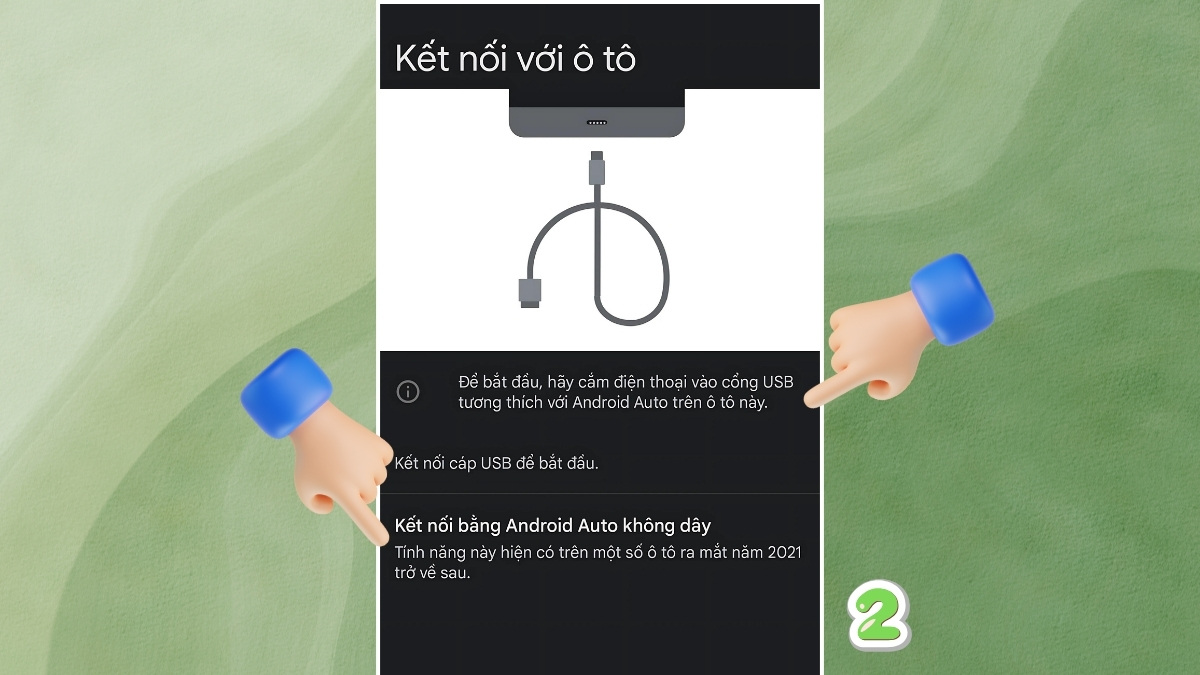 Kết nối bằng ứng dụng Android Auto bằng ứng dụng - Bước 2