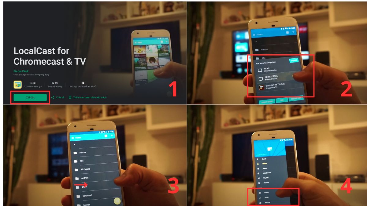 Cách kết nối điện thoại Android với tivi bằng DLNA