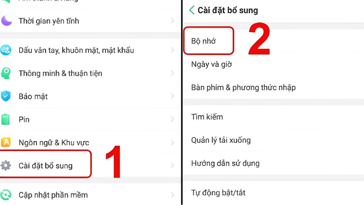 Cách kiểm tra dung lượng điện thoại OPPO - Bước 1