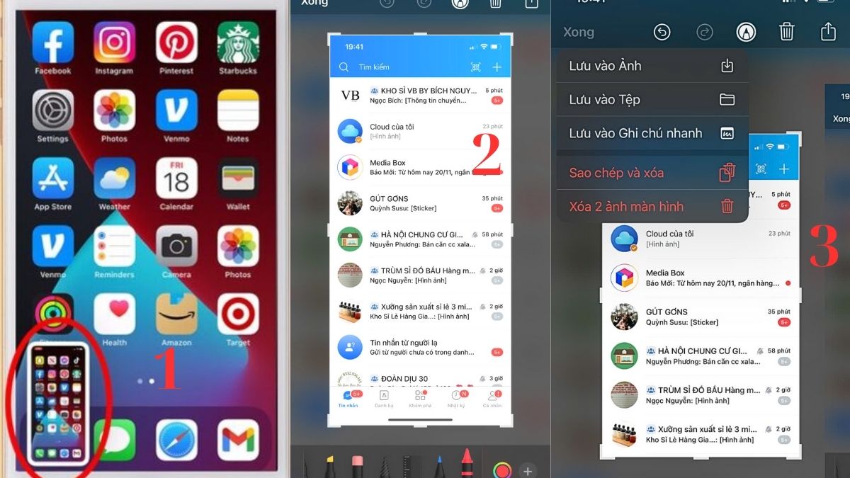 Cách lưu ảnh chụp màn hình iPhone 14