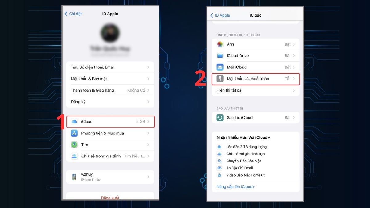 Hướng dẫn cách lưu mật khẩu trên iPhone - Bước 2