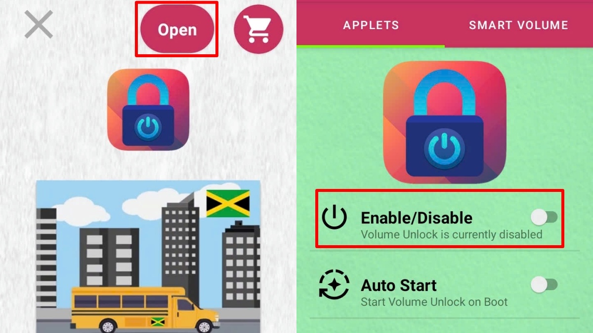 Chuyển đổi chức năng nút nguồn sang nút âm lượng bằng Volume Unlock Bước 2