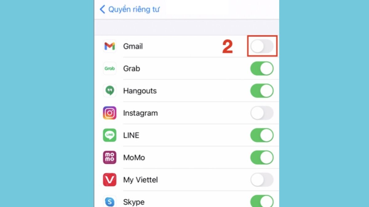 Cách tắt quyền truy cập ảnh trên iPhone - Bước 3