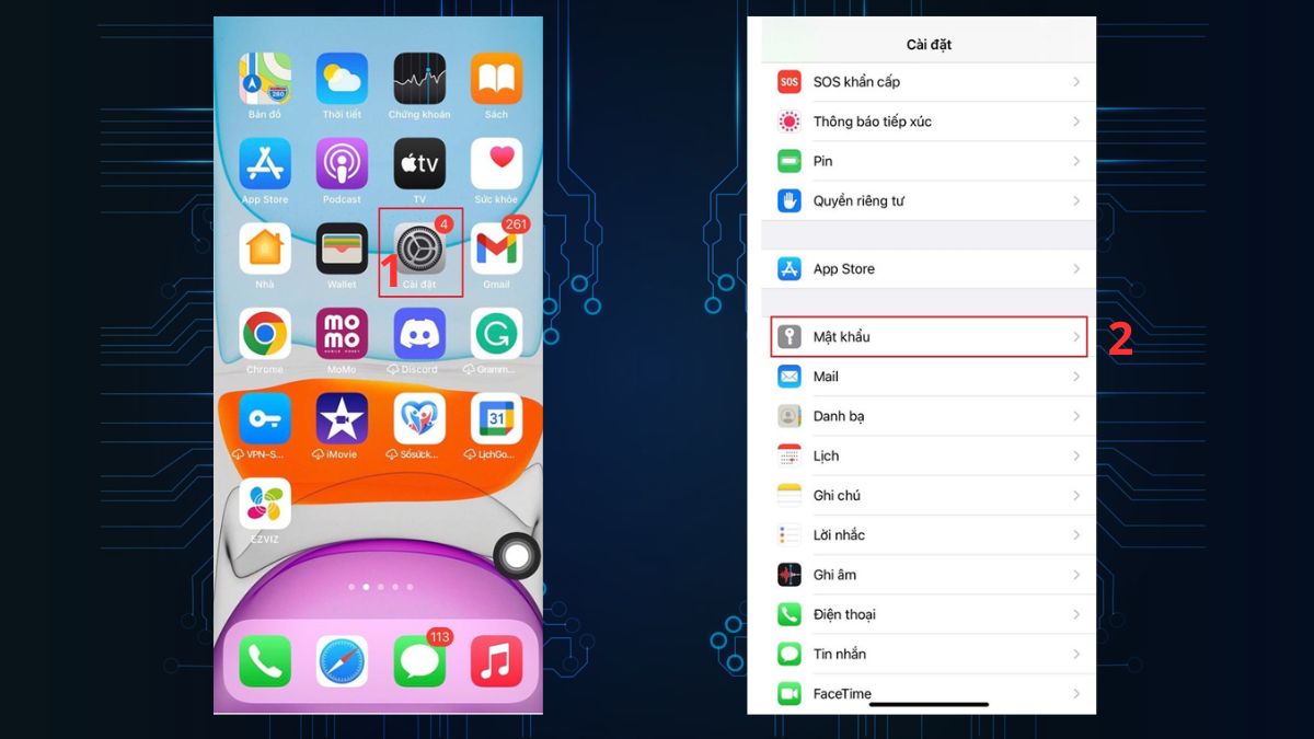 Cách kiểm tra mật khẩu đã lưu trên iPhone - Bước 1
