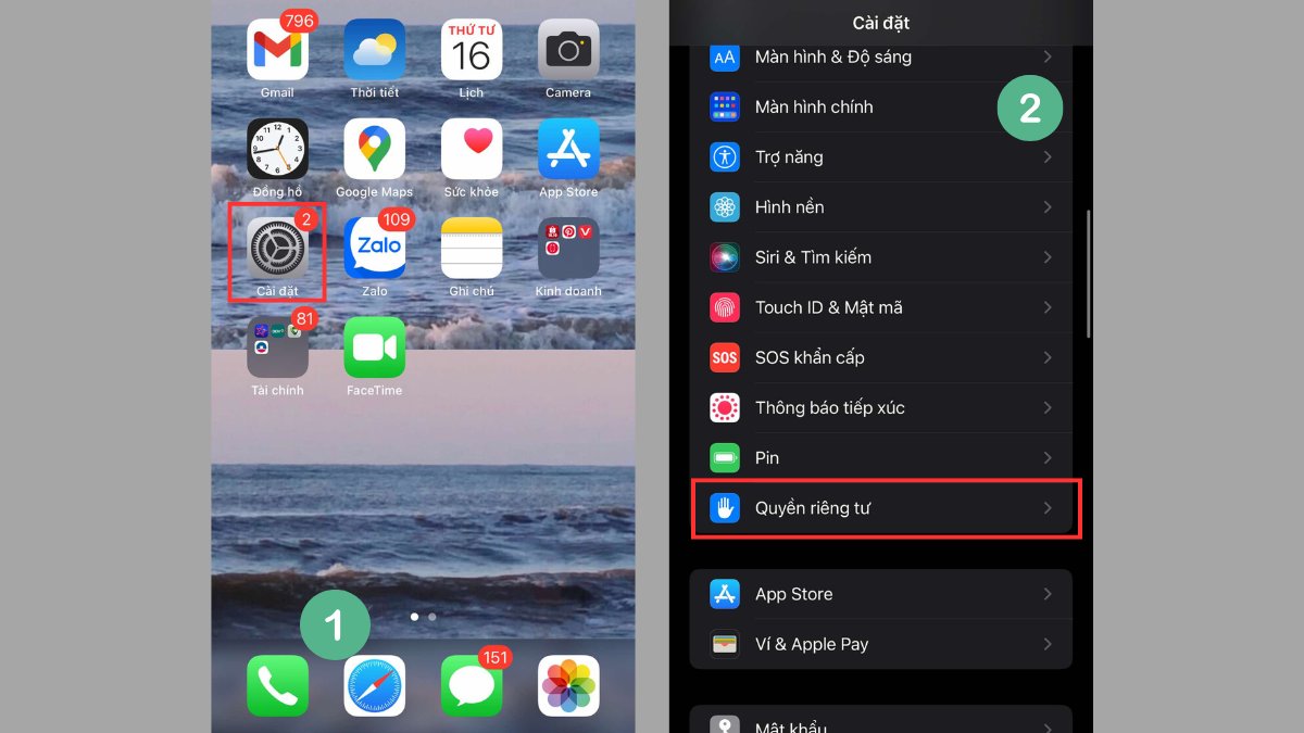 Cách tắt định vị iPhone cho từng ứng dụng - Bước 2