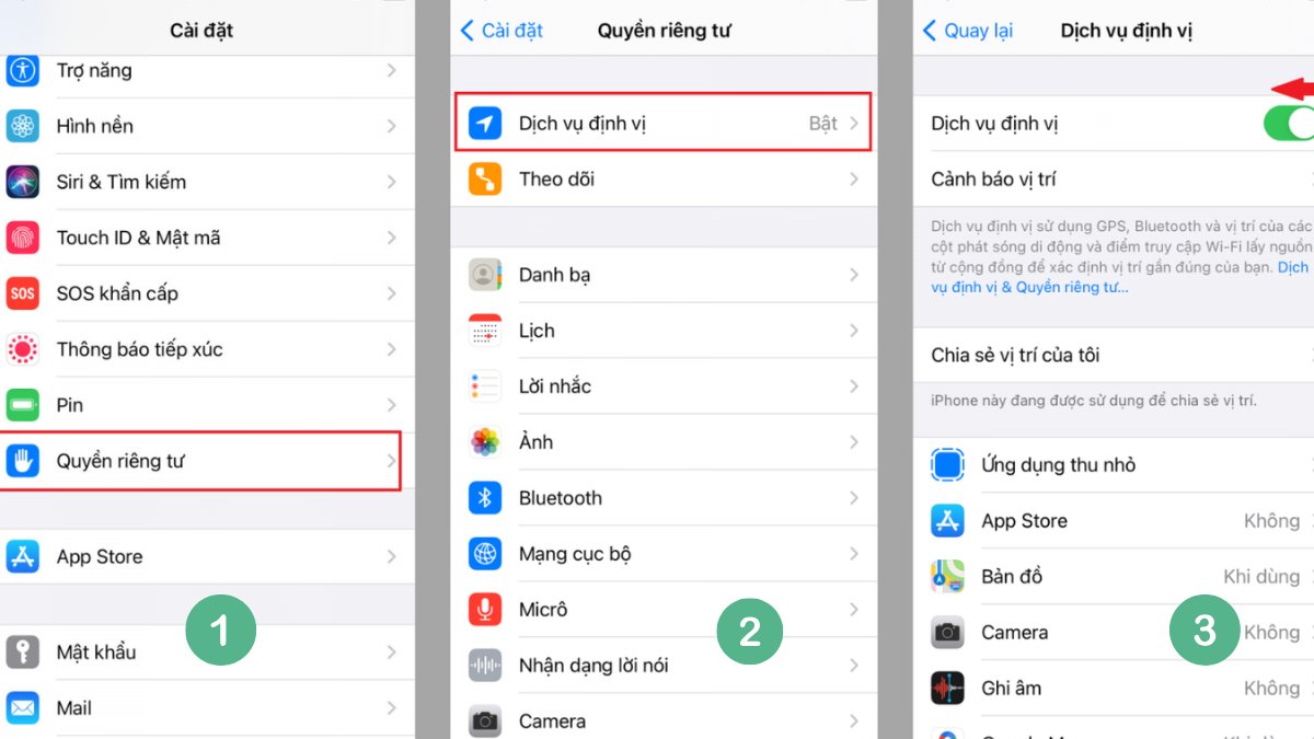 Cách tắt dịch vụ định vị GPS trên iPhone