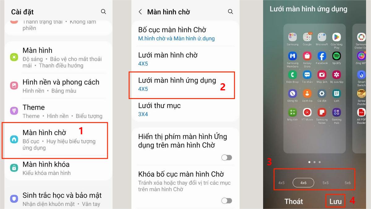 Cách thay đổi kích thước icon ứng dụng trên Android