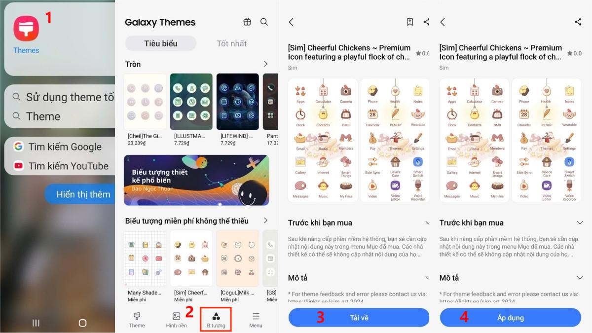 Cách tùy chỉnh icon trên điện thoại Android