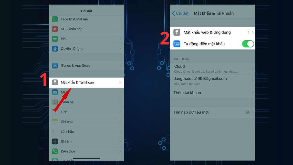 Cách thiết lập tự động điền mật khẩu trên iPhone - Bước 1