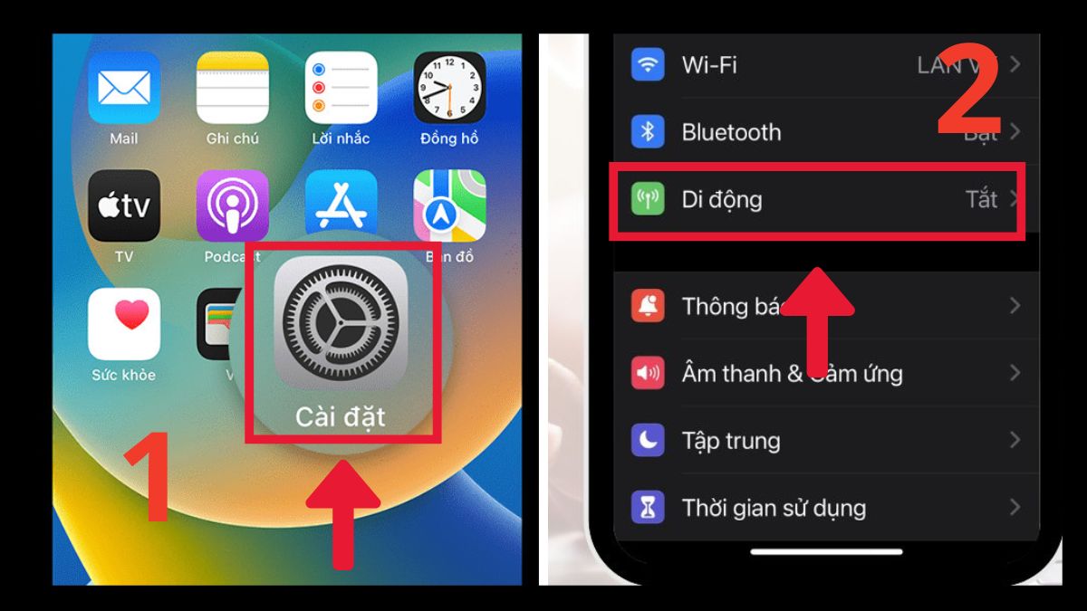 Cài eSim trên iPhone - Bước 2
