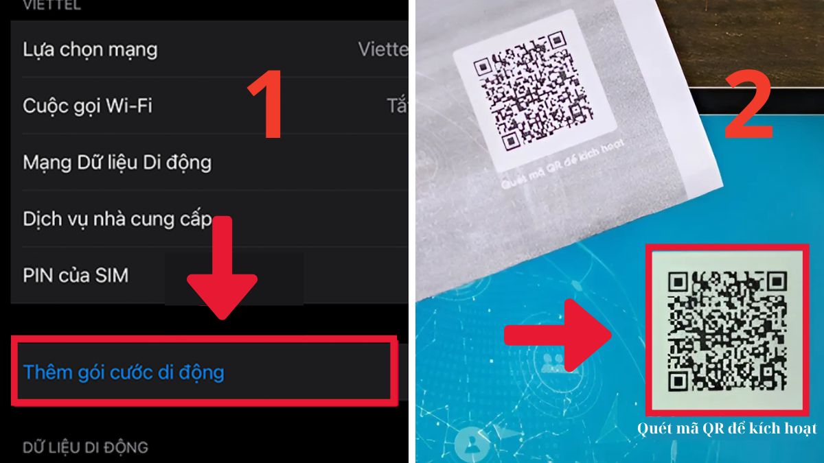 Cài eSim trên iPhone - Bước 3