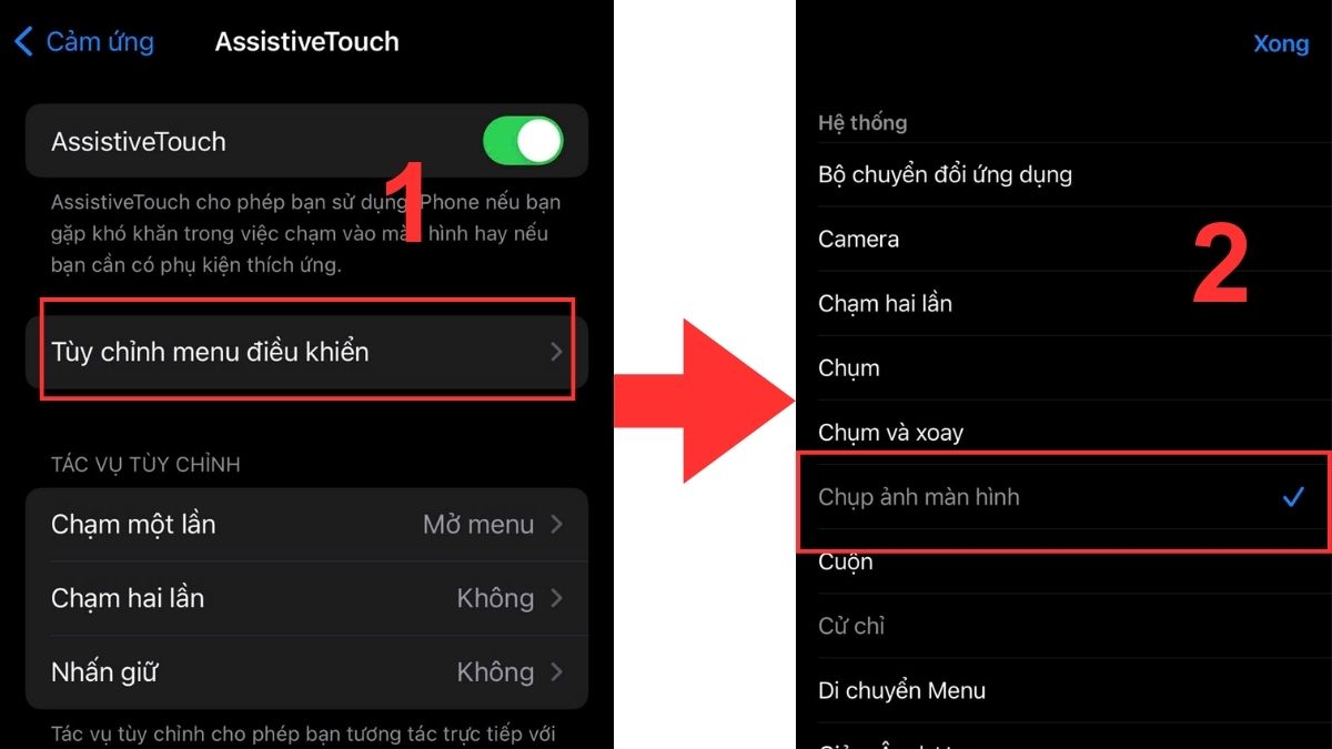 Cách chụp màn hình iPhone 14 bằng nút Home ảo - Bước 2