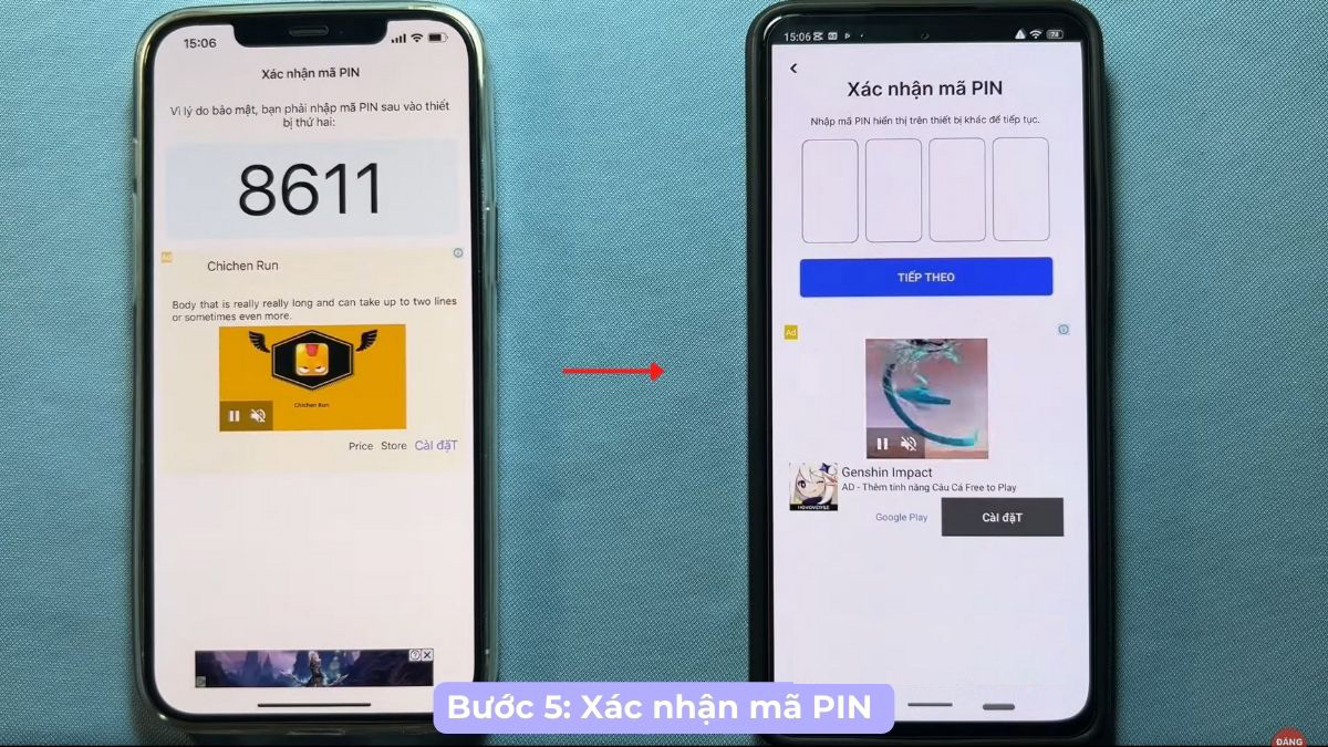Chuyển dữ liệu từ iPhone sang Android bằng app Copy My Data - Bước 5