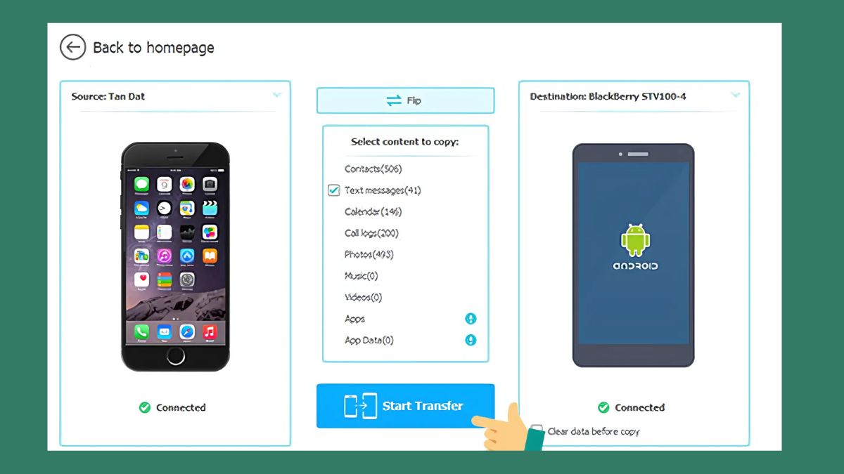 Cách chuyển tin nhắn từ Android sang iPhone bằng máy tính - Bước 4