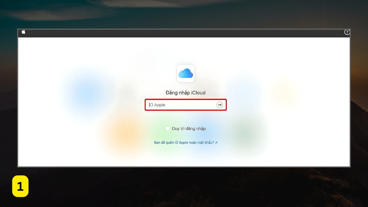 Cách sử dụng định vị bằng Find My trên iCloud - Bước 1