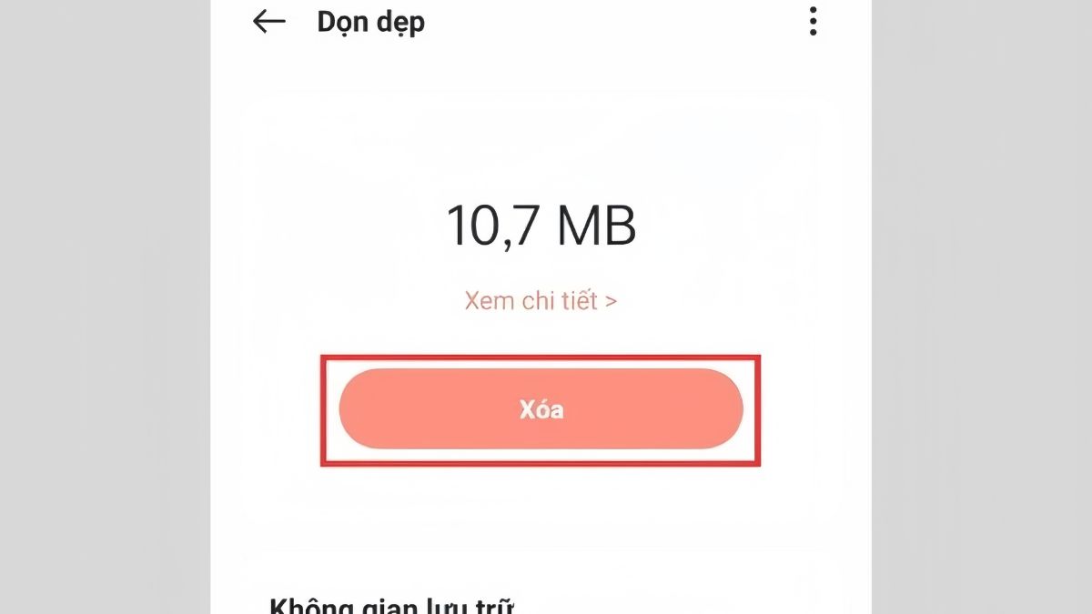 Dọn dẹp bộ nhớ điện thoại OPPO - Bước 3