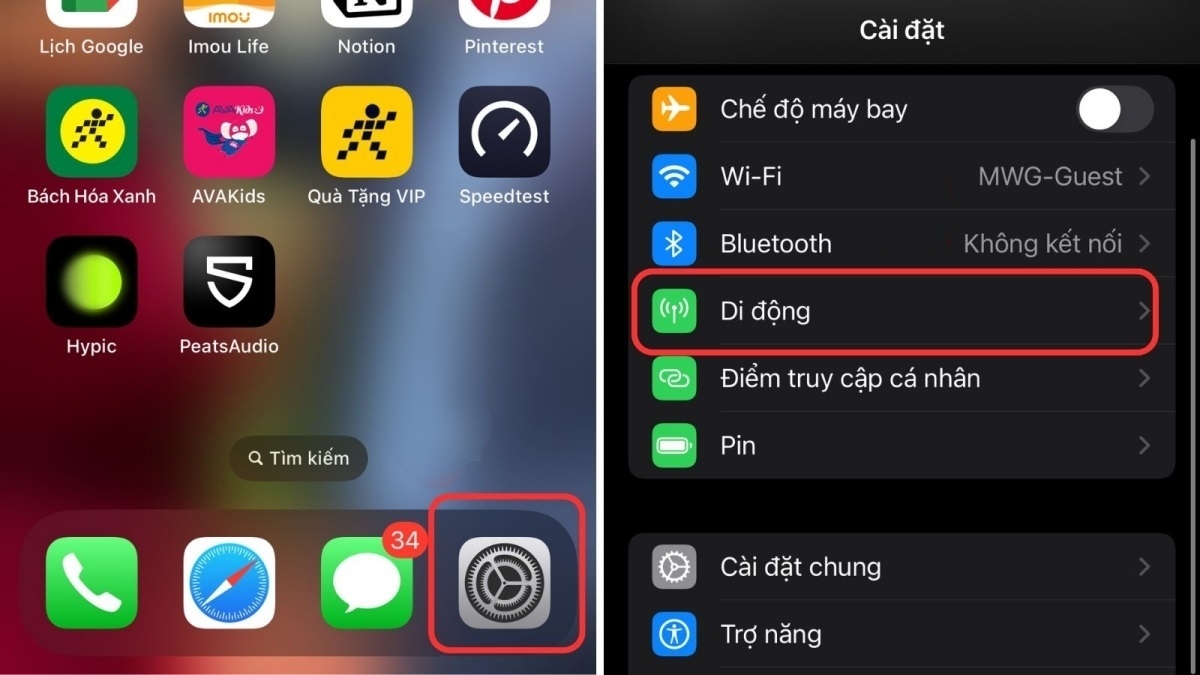 Hướng dẫn cách bật mạng 5G trên iPhone - Bước 1
