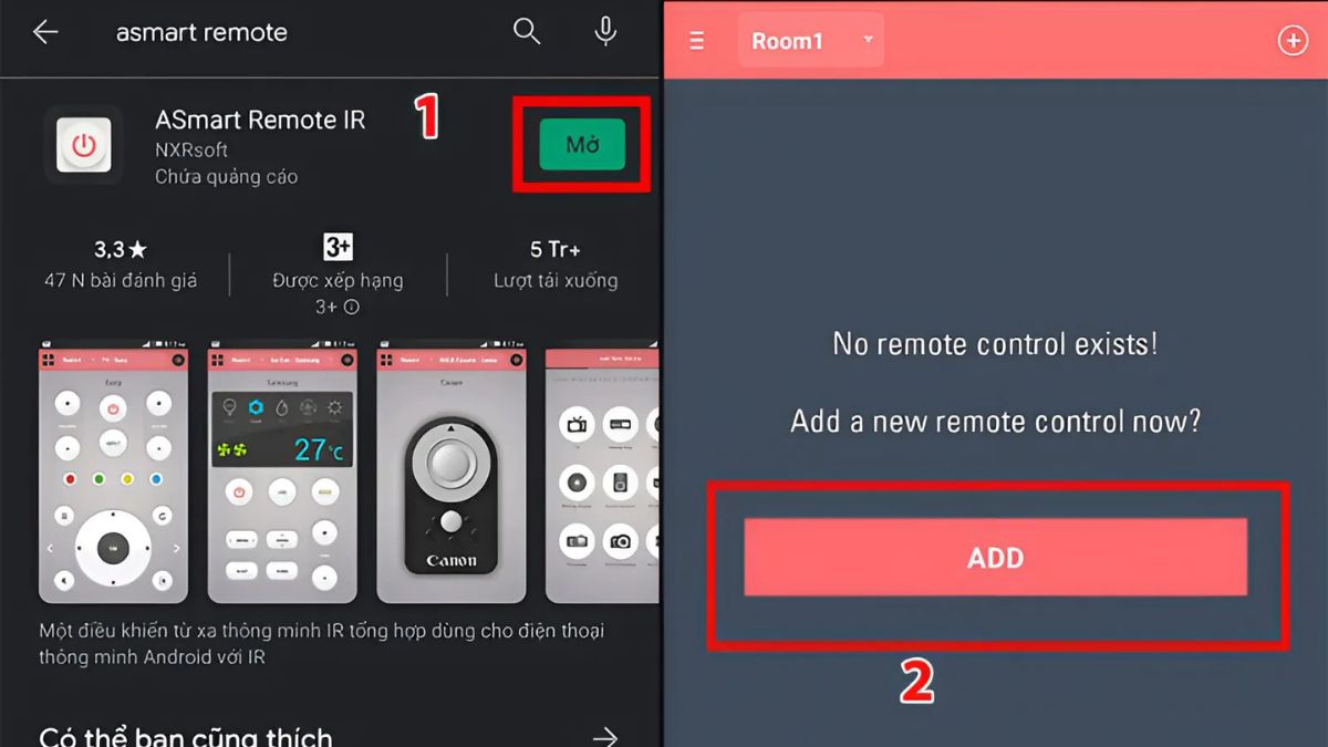 Kết nối điện thoại Android với tivi bằng cổng hồng ngoại - Bước 2