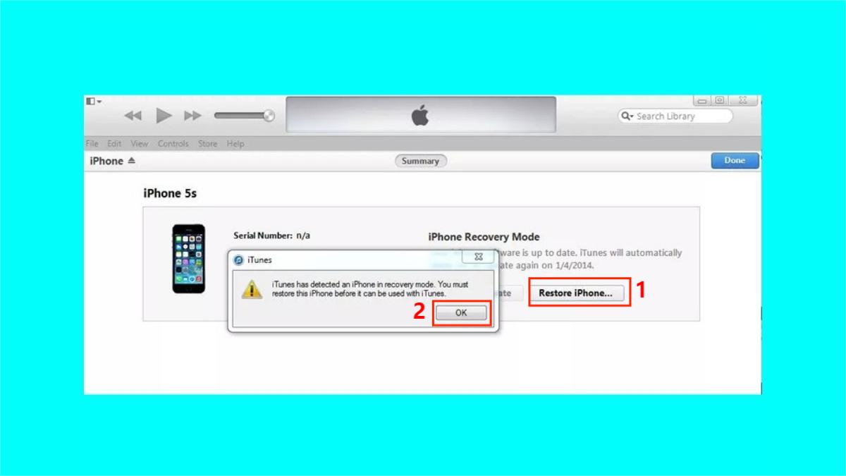 Khắc phục lỗi iPhone tự tắt nguồn bằng iTunes - Bước 5
