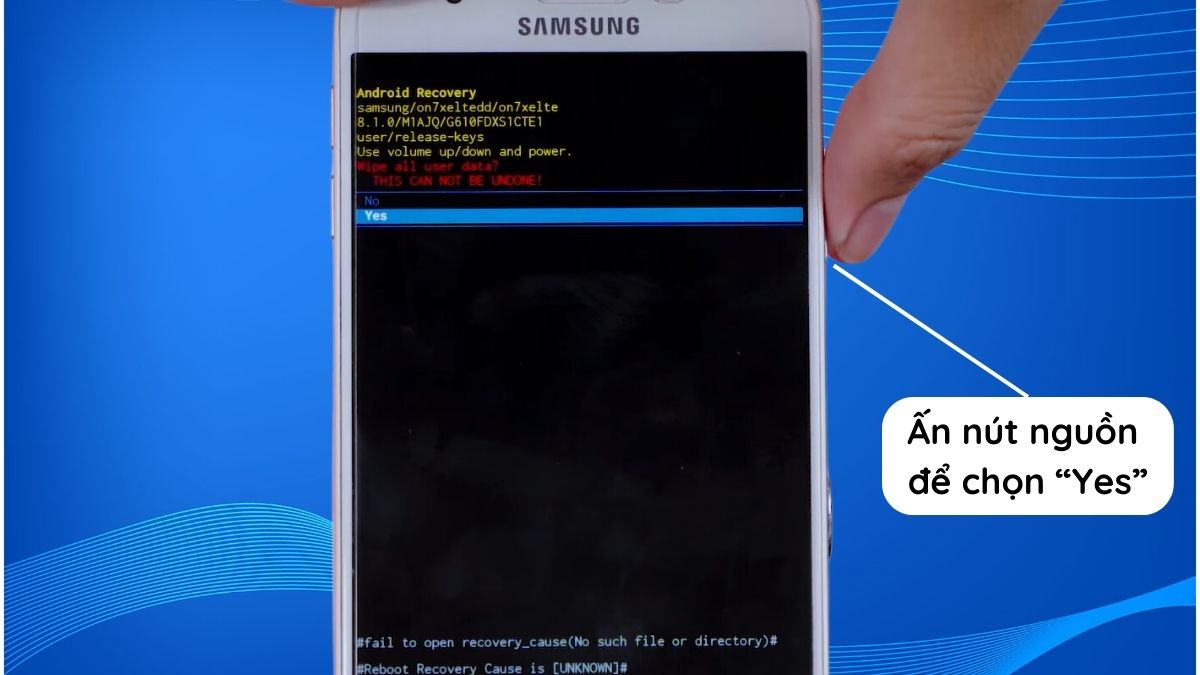 Khôi phục cài đặt gốc để mở khóa Samsung - Bước 4