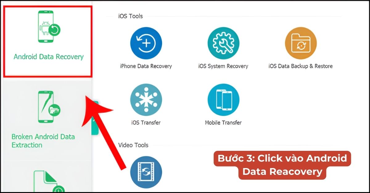 Khôi phục video đã xóa bằng FonePaw Android Data Recovery - Bước 3