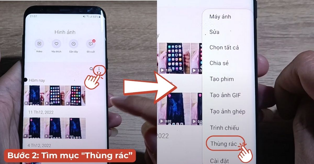 Khôi phục video đã xóa vĩnh viễn trên Android bằng thùng rác - Bước 2