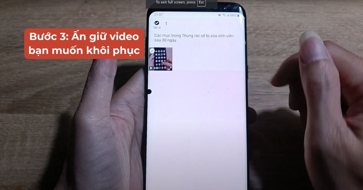 Khôi phục video đã xóa vĩnh viễn trên Android bằng thùng rác - Bước 3
