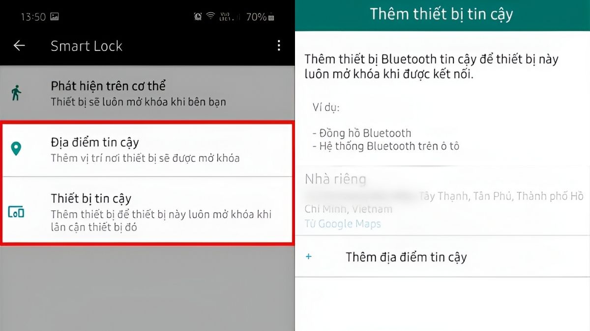 Mở khóa Samsung khi quên mật khẩu bằng Smart Lock - Bước 3