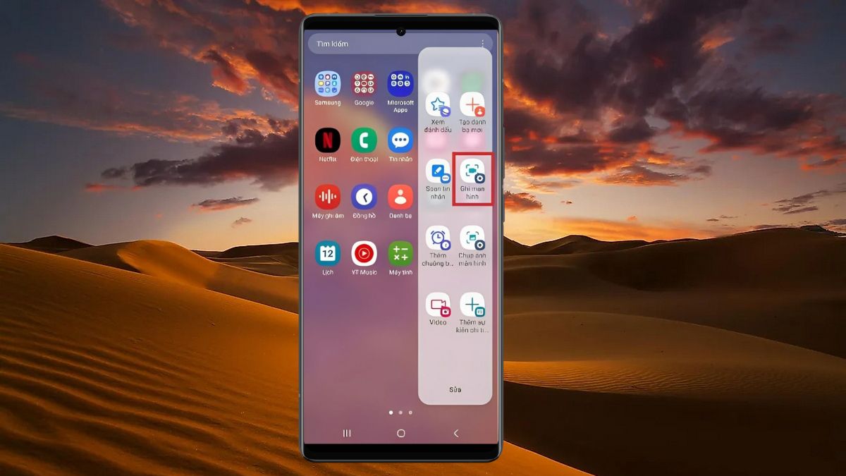 Quay màn hình Android bằng tính năng trên thanh công cụ