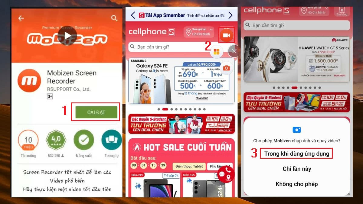 Quay màn hình Android bằng ứng dụng Mobizen Screen Recorder - Bước 2