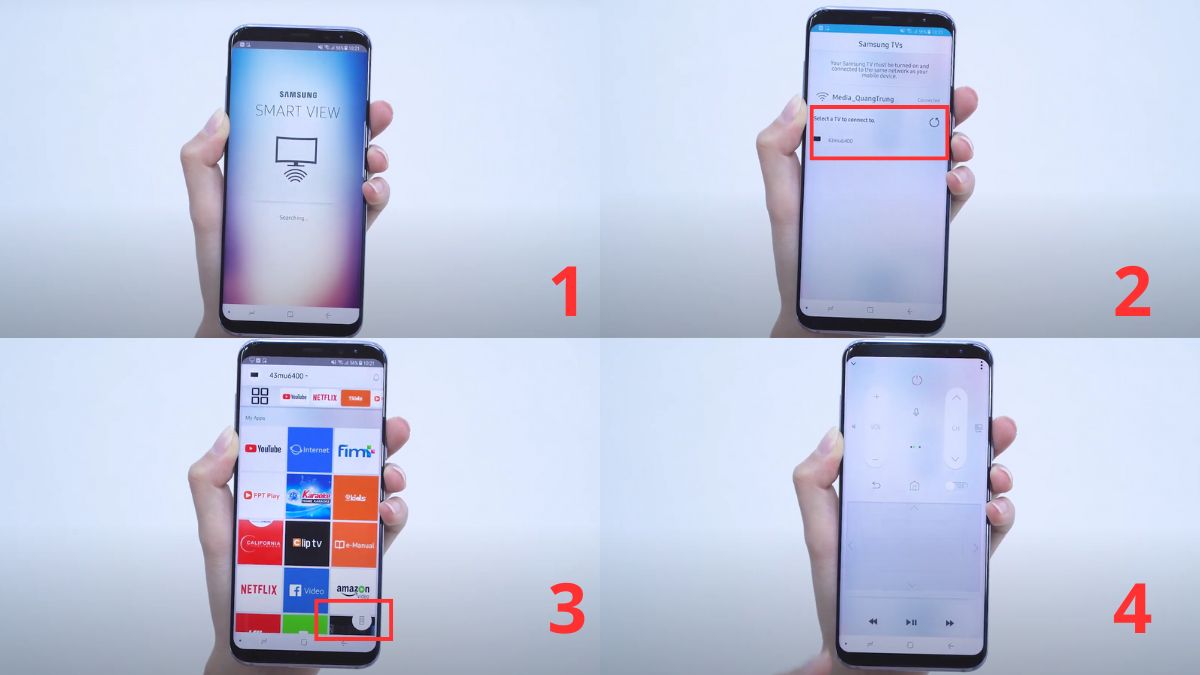 Sử dụng ứng dụng điều khiển tivi qua điện thoại