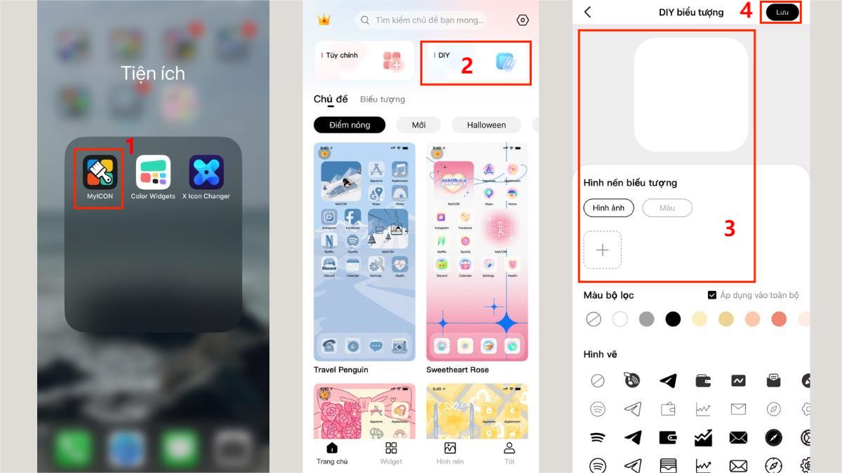 Tạo icon cho điện thoại bằng ứng dụng MyICON