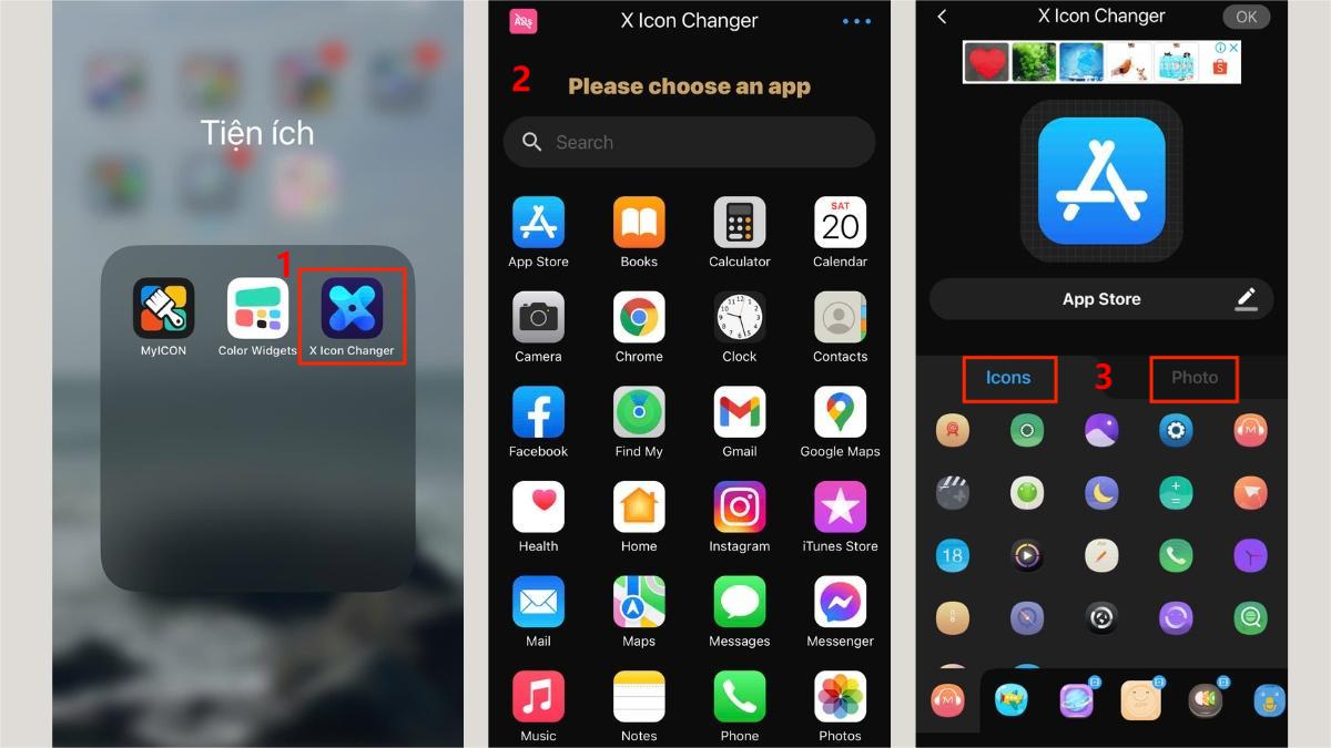 Tạo icon cho điện thoại bằng ứng dụng X Icon Changer