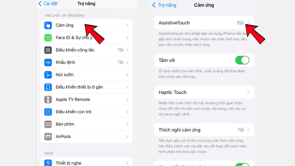Kích hoạt AssistiveTouch