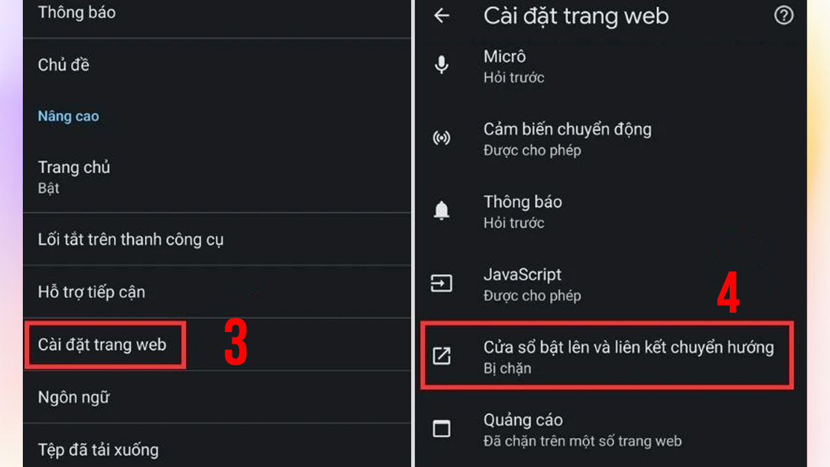 Tắt pop-up trên ứng dụng Samsung - Bước 2