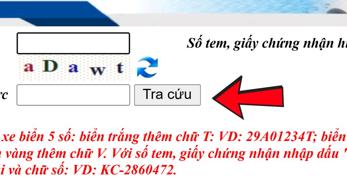 Biển số xe 30 là tỉnh nào? Cách tra cứu biển định danh Hà Nội online. Bước 3 nhập mã xác thực