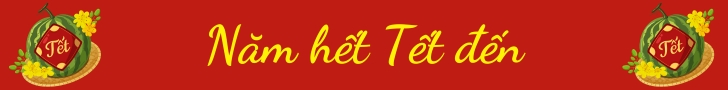 Băng rôn chúc mừng năm mới cóc chữ Tết đoàn tụ