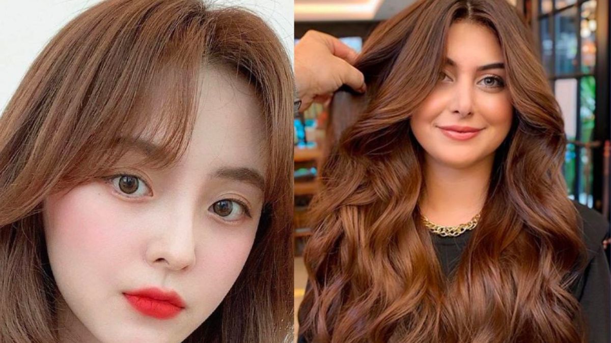 Màu tóc nâu trà lạnh màu hạt dẻ nhẹ nhàng