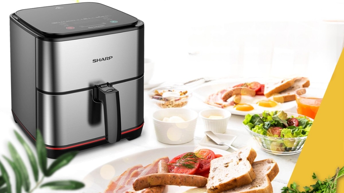 Nồi chiên không dầu Sharp 7 lít với thiết kế hiện đại