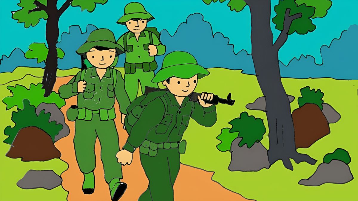 Bài văn tả chú bộ đội trên đường hành quân