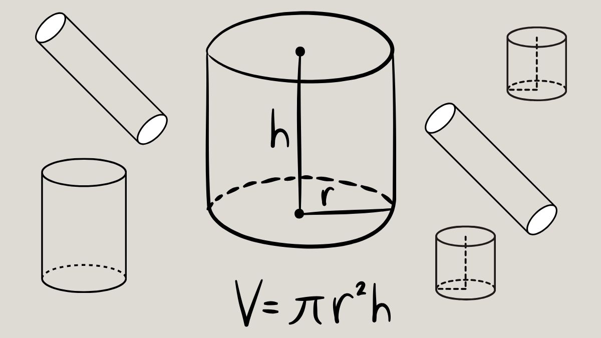 Tính diện tích toàn phần và thể tích hình trụ
