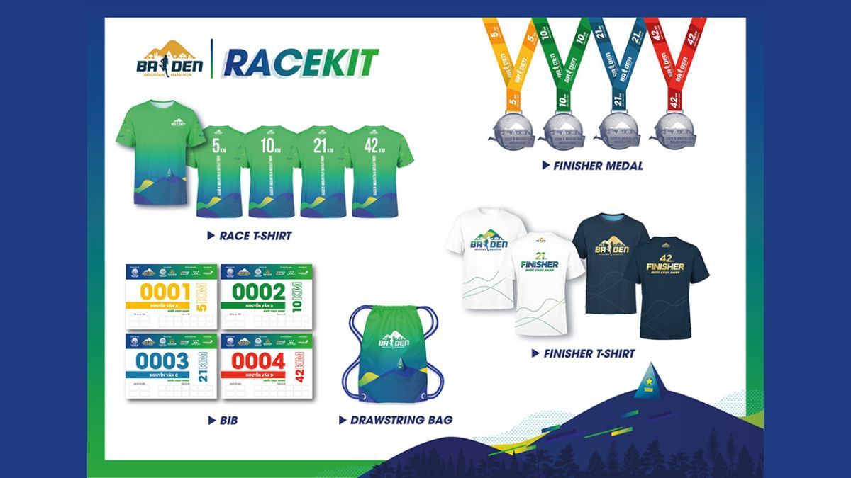 Race kit giải Marathon Quốc tế núi Bà Đen