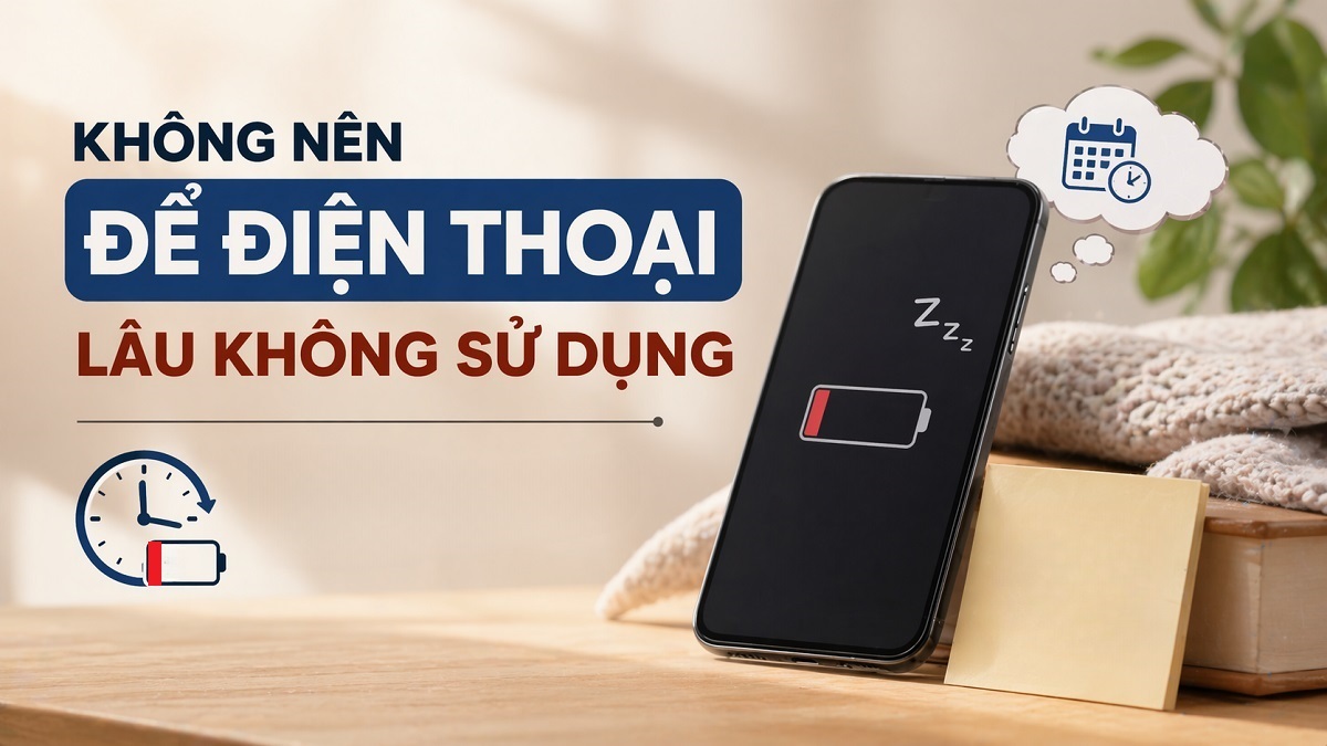 Không nên để điện thoại lâu không sử dụng