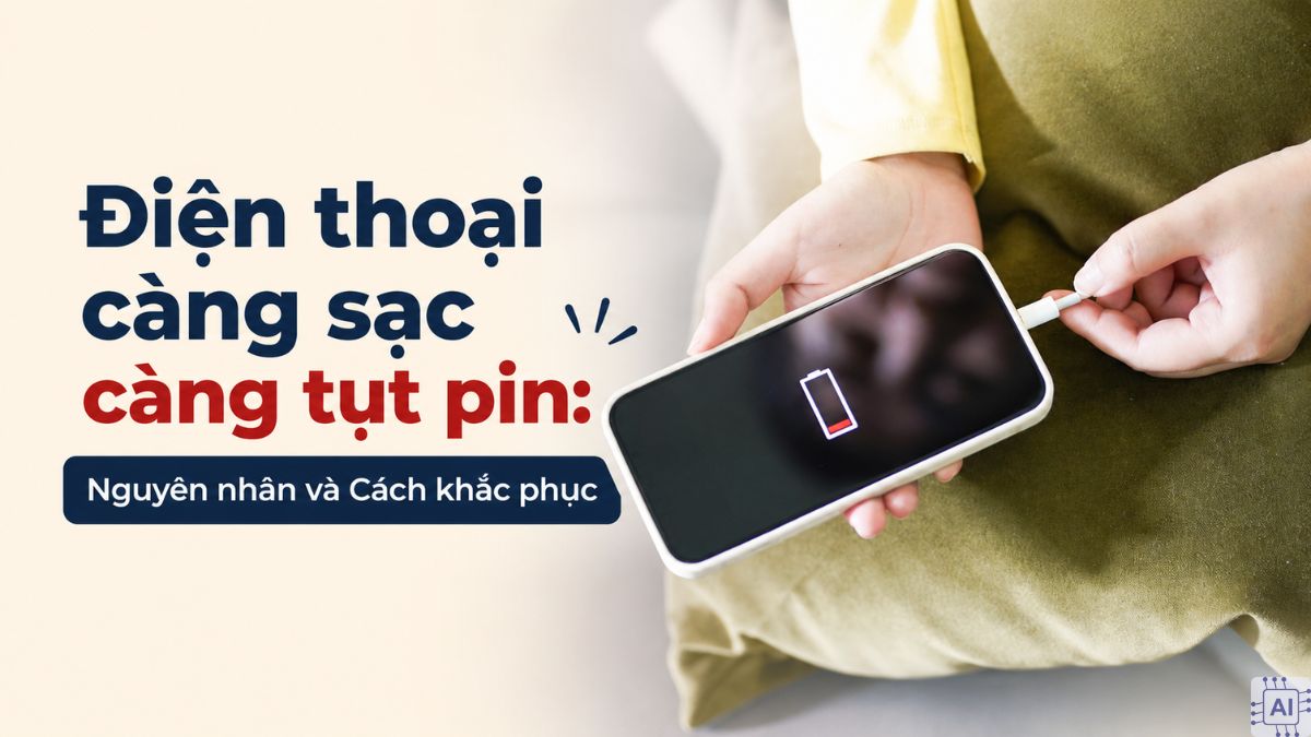 Điện thoại càng sạc càng tụt pin: Nguyên nhân và Cách khắc phục