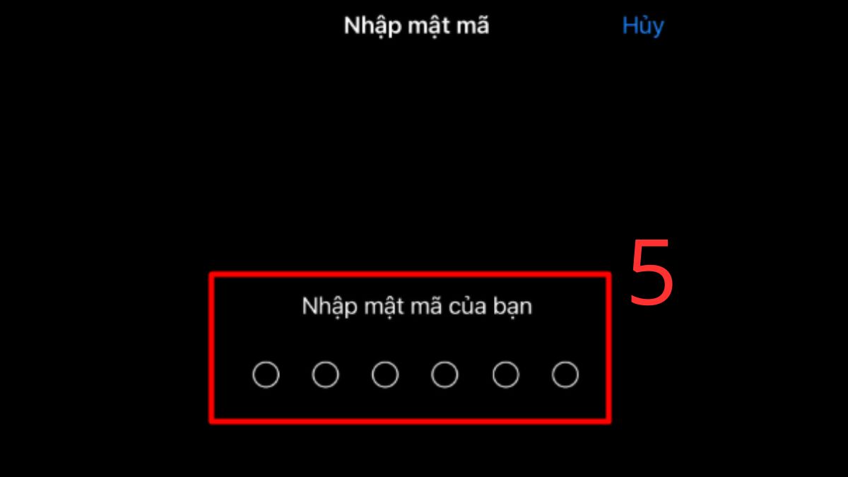 Xác nhận đặt lại mật mã của iPhone