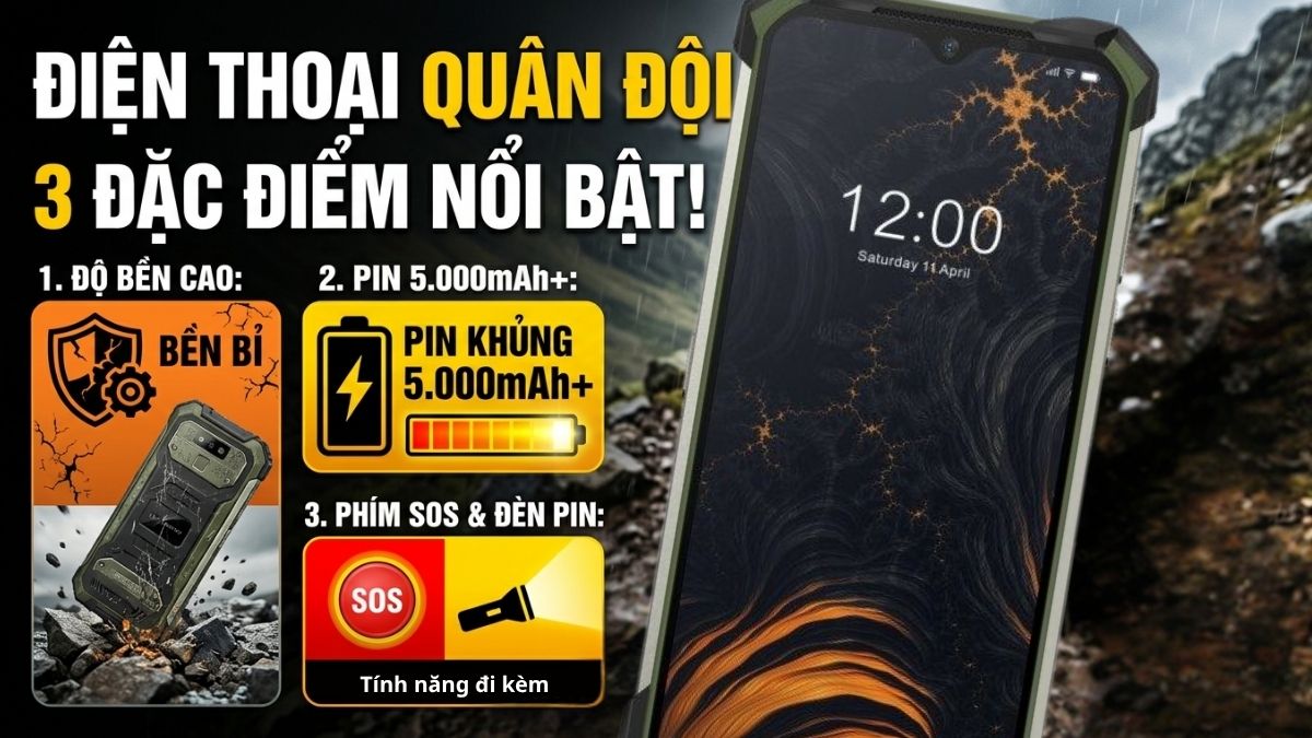 Những đặc điểm điện thoại quân đội